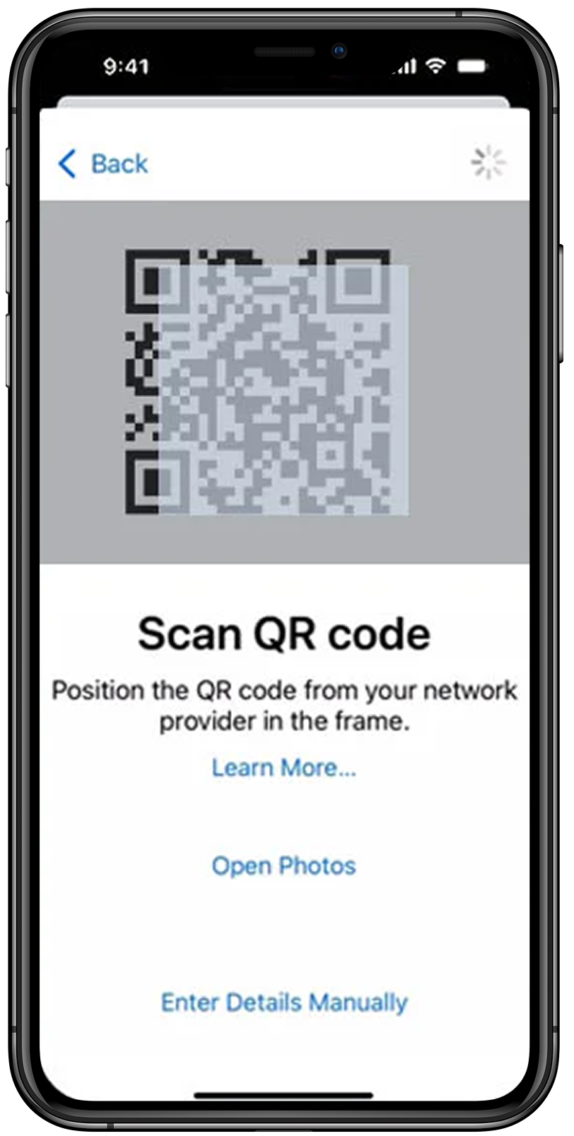SIM Manager Menu iPhone